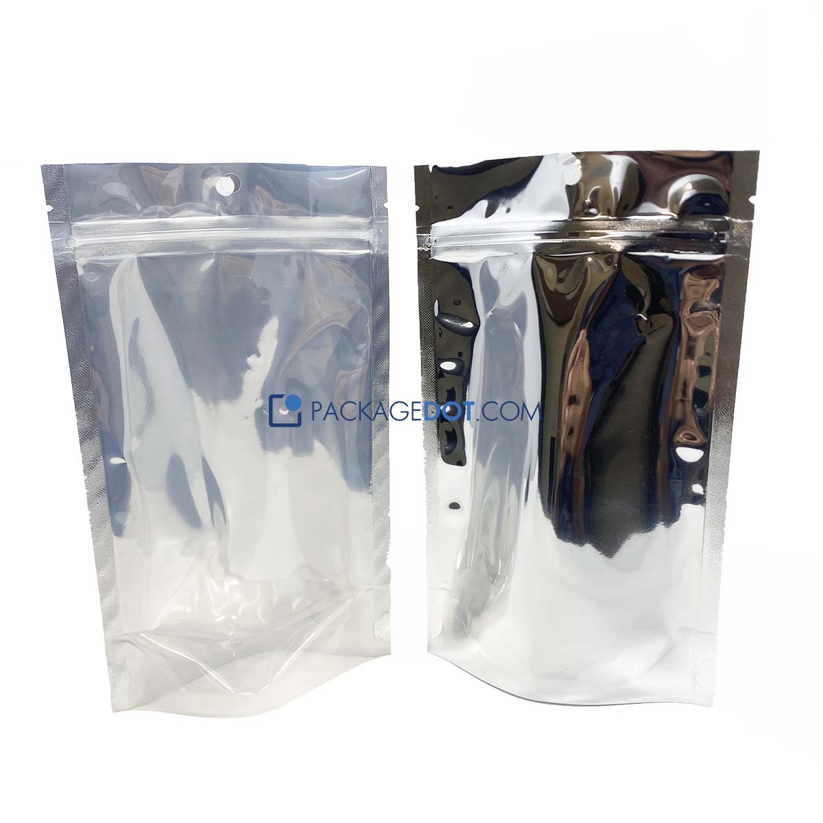 Mylar Bags - Clear/Foil - Package Dot